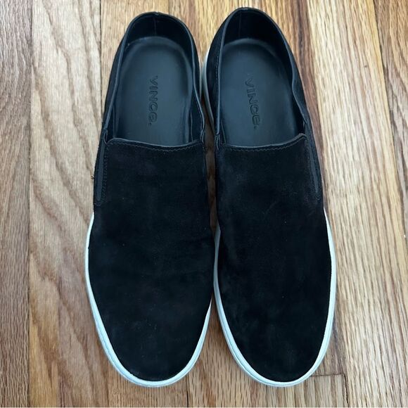 Vince Verrell 2 Black Suede Slip-on Slide Sneakers Women’s Sz 7 - Picture 5 of 13